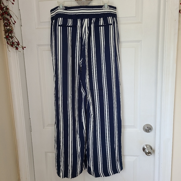 Adrienne Vittadina Woman's Boho Style Pants, Size: 10, Color: Blue and White - Picture 9 of 12